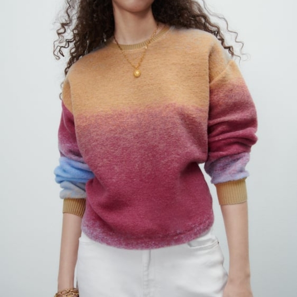 SOFT WOOL TIE-DYE SWEATSHIRT - Picture 1 of 12